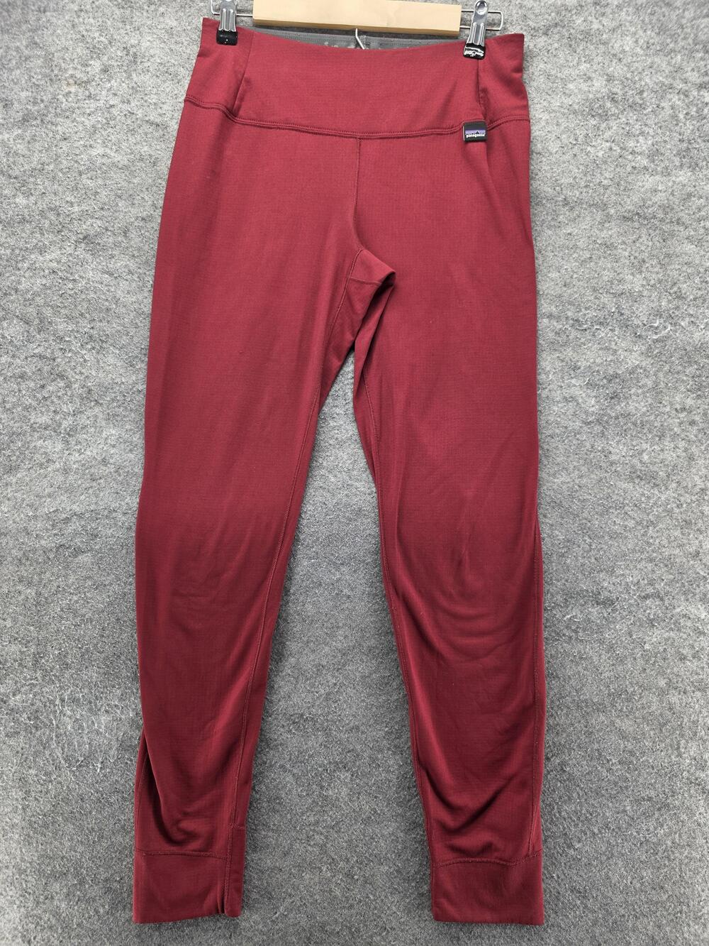 Patagonia Leggings Womens S Red Ankle Capilene Baselayer Elastic Waist 31 Inseam